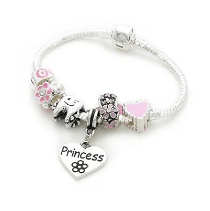 Princess Tooth Fairy Silver Plated Charm Bracelet