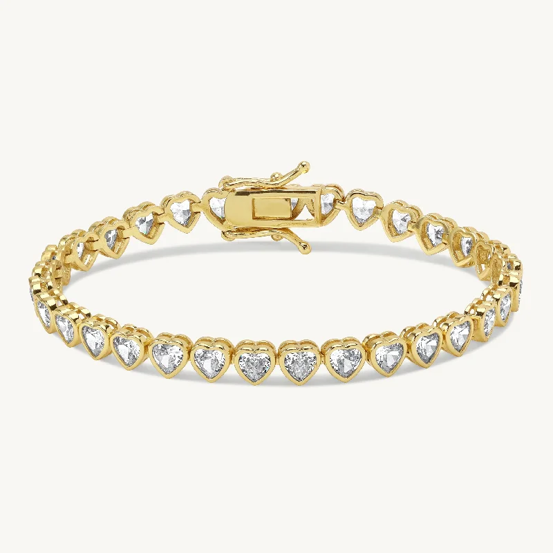 Vittoria Heart Tennis Bracelet