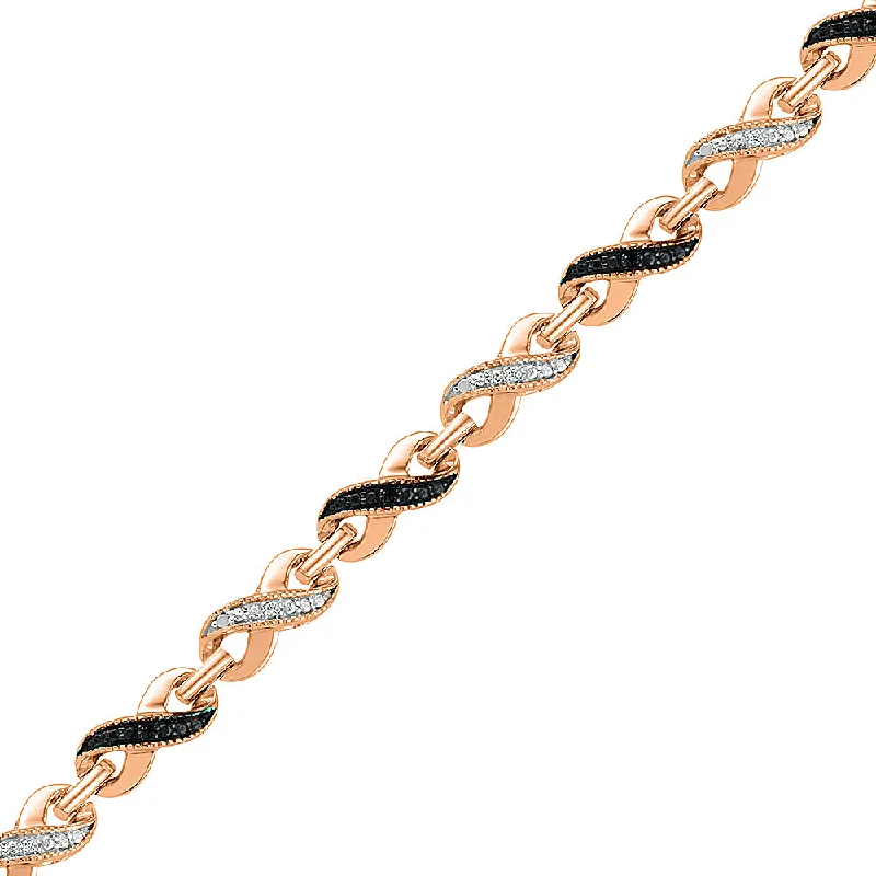 Black & White Diamond Infinity Bracelet