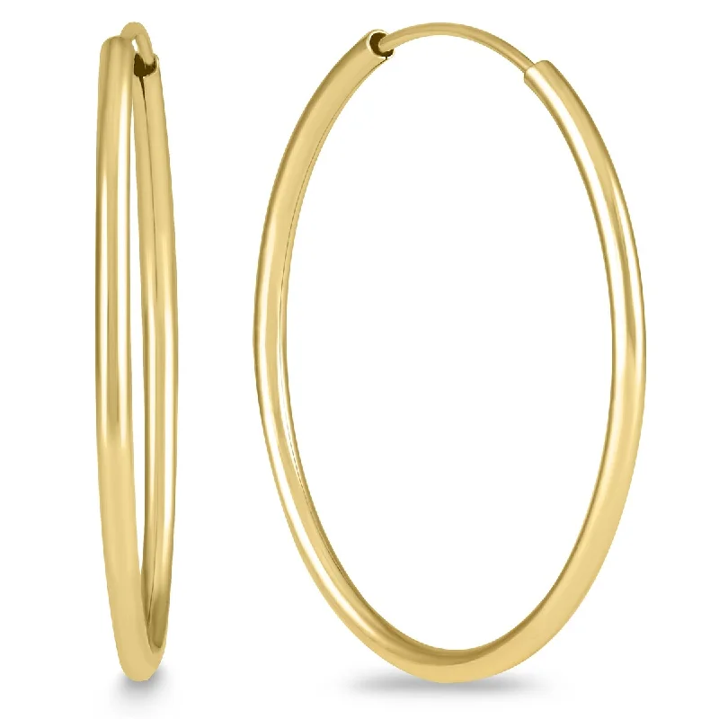 Marquee Jewels 1 Inch Endless 14K Yellow Gold Filled Hoop Earrings