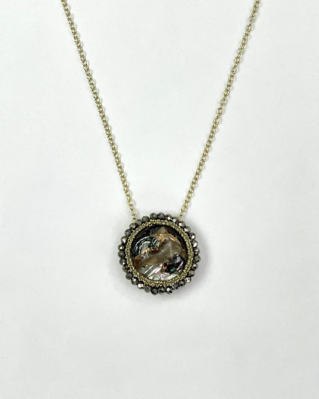 Danielle Welmond Caged Copper Abalone Necklace