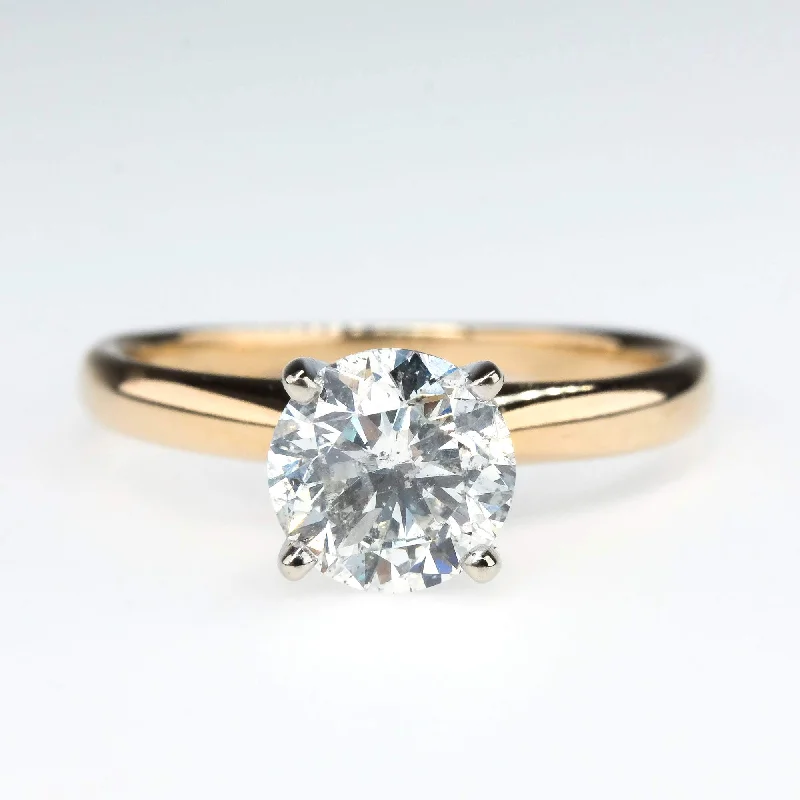 Diamond 0.94ct Solitaire Engagement Ring in 14K Yellow Gold