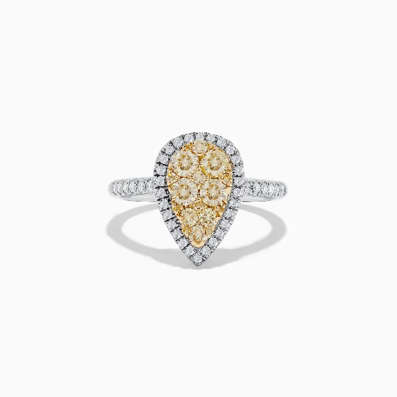 Canare 14K Two-Tone Gold Yellow and White Diamond Ring