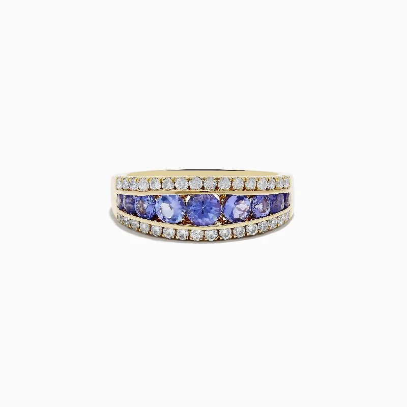 Nahla Siri 14K Yellow Gold Tanzanite and Diamond Ring