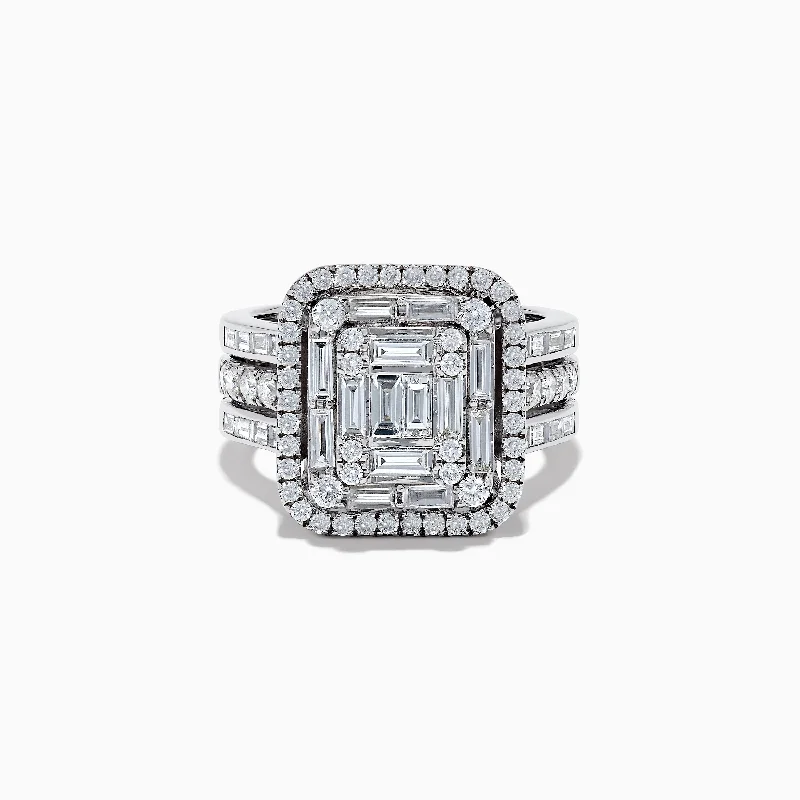 14K White Gold Diamond Ring