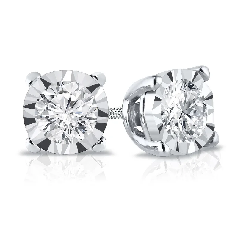 Auriya 3/8ctw Round-cut Diamond Stud Earrings 14k Gold (G-H, I1-I2)