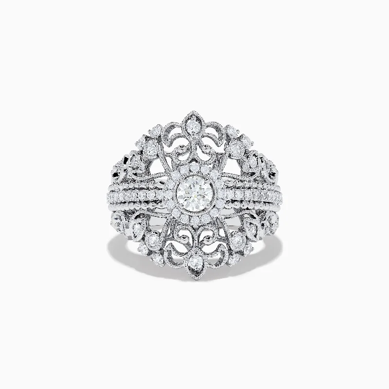 Pave Classique 14K White Gold Diamond Ring