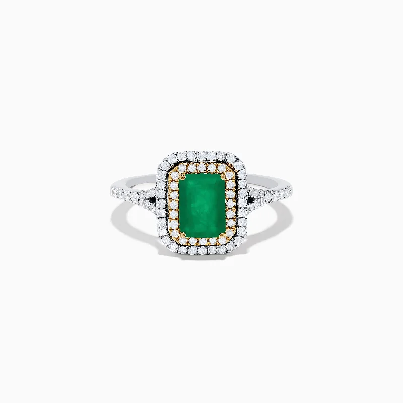 Brasilica 14K White & Yellow Gold Emerald and Diamond Ring