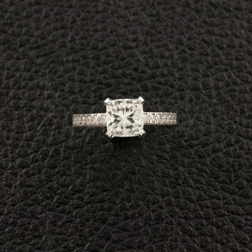 Cushion & Round Diamond Engagement Ring