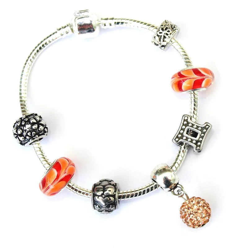 Adult's Gemini 'The Twins' Zodiac Sign Silver Plated Charm Bracelet (May 21-June 20)