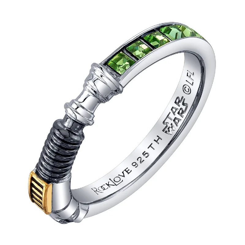 Star Wars X RockLove Luke Skywalker Crystal Lightsaber Ring