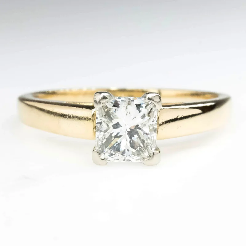 IGI 1.04ct VVS2/I Princess Diamond Solitaire Engagement Ring in 14K Gold