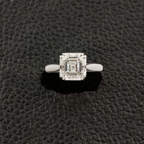 Solitaire Asscher Engagement Ring