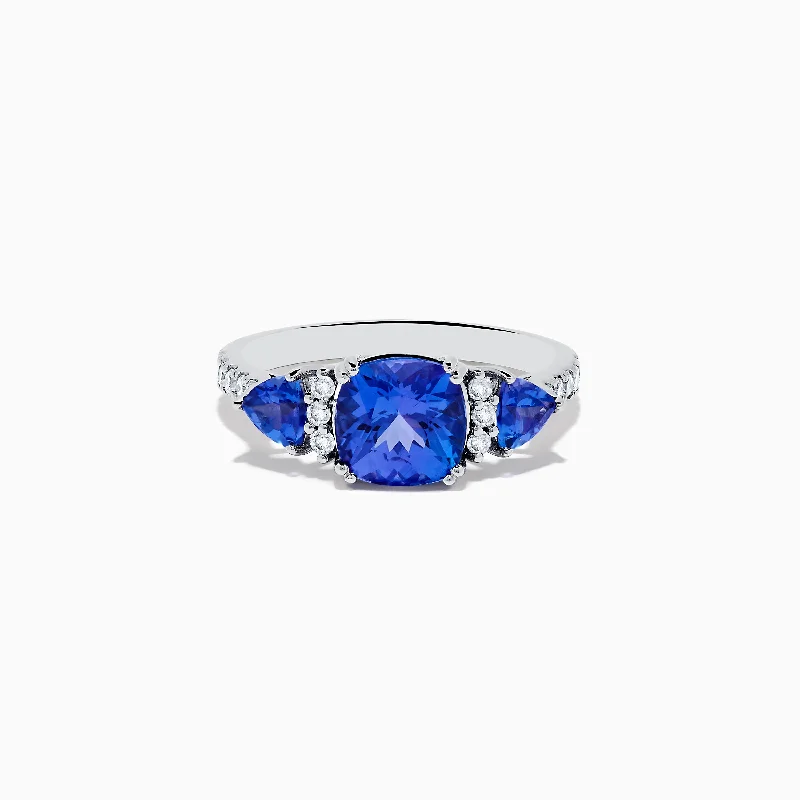 Nahla Siri 14K White Gold Tanzanite and Diamond Ring