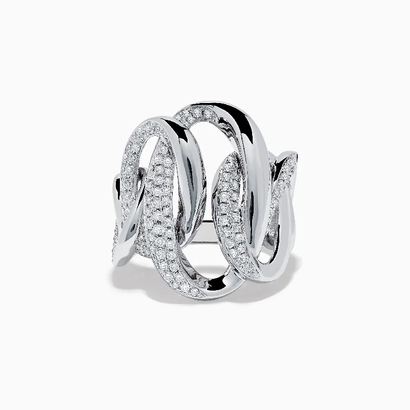 Pave Classica 14K White Gold Diamond Statement Ring