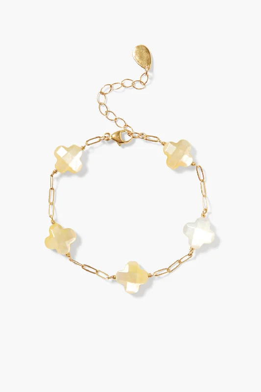 Clover Bracelet Yellow MOP