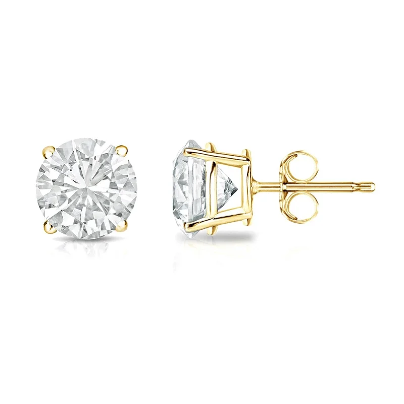 Auriya 18k Gold 3/4ctw Clarity-enhanced Diamond Stud Earrings (J-K, VS1-VS2)