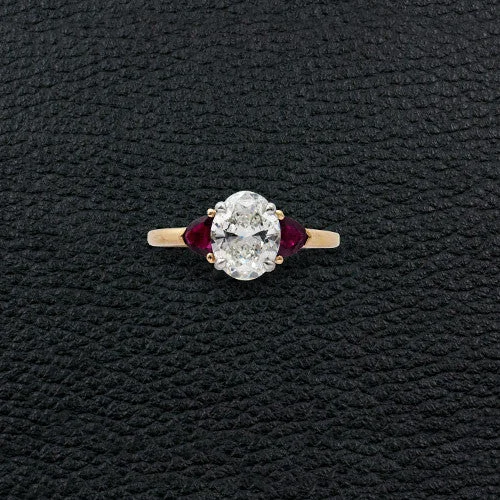 Diamond & Ruby Engagement Ring