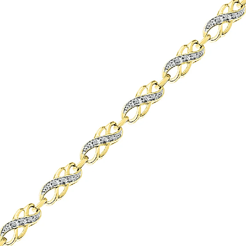 Diamond Double Infinity Symbol Bracelet