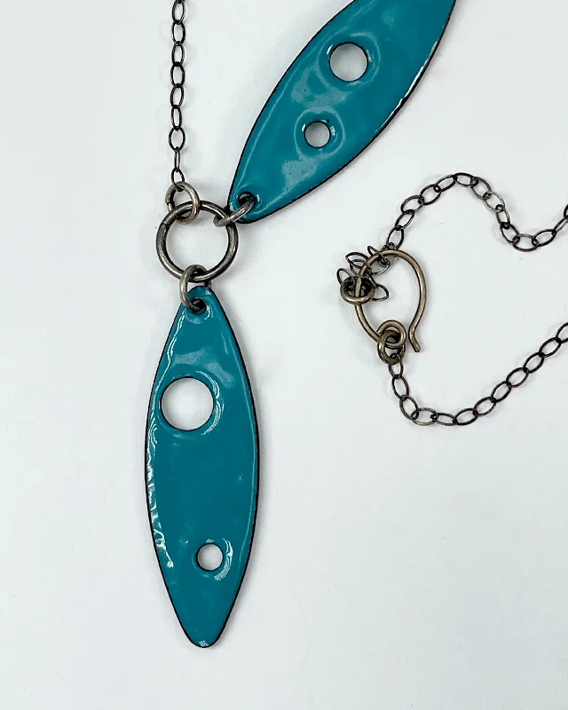 Oval Duo Enamel Necklace