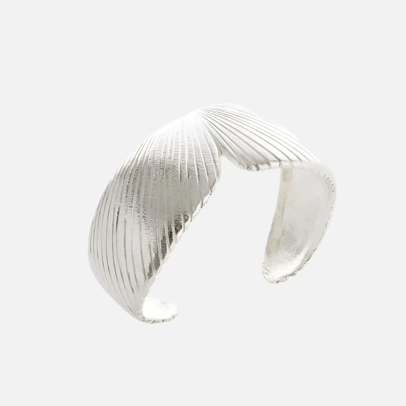 Single Wing Wrap Cuff, Silver