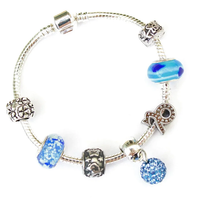 Adult's Capricorn 'The Mountain Goat' Zodiac Sign Silver Plated Charm Bracelet (Dec 22-Jan 19)