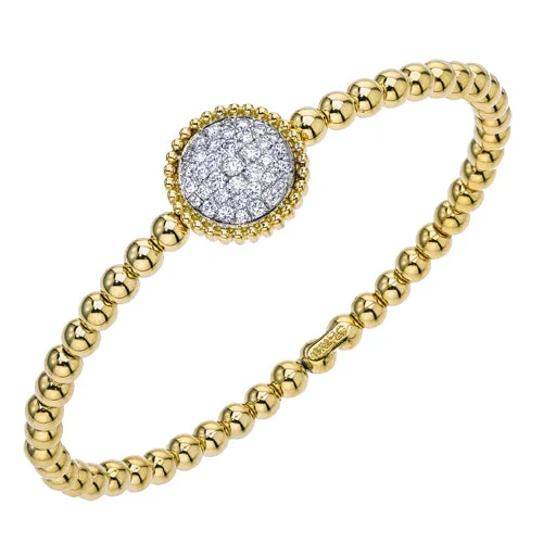 Diamond Pave Bead Bracelet