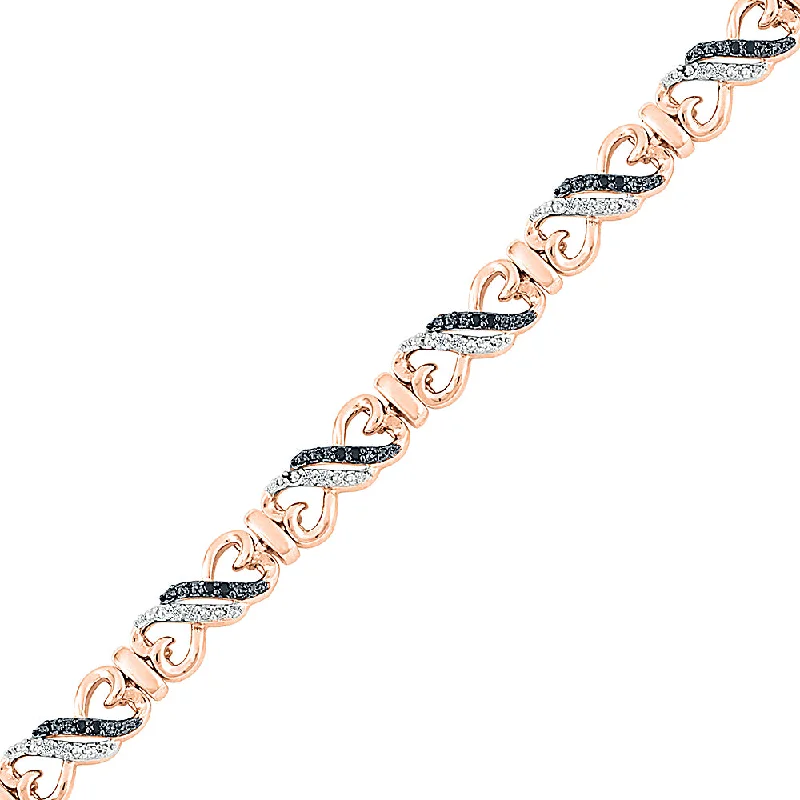 Diamond Heart Infinity Bracelet