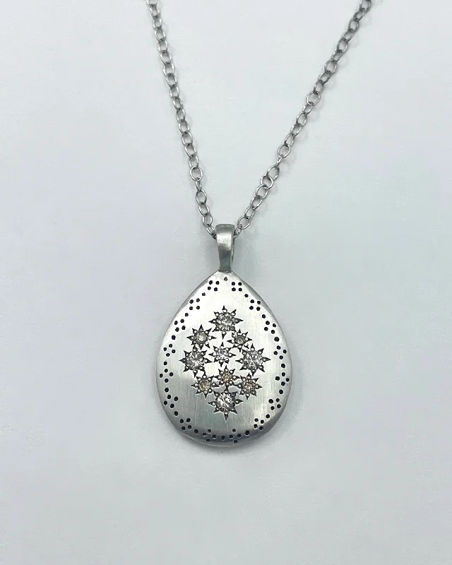 Adel Chefridi Silver Lights Teardrop Pendant