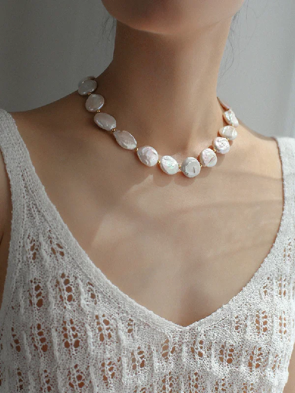 Elegant Rebellion Baroque Pearl Statement Necklace