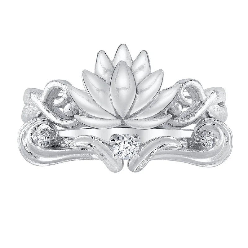 Disney X RockLove DISNEY ALADDIN Jasmine Lotus Stacker Rings