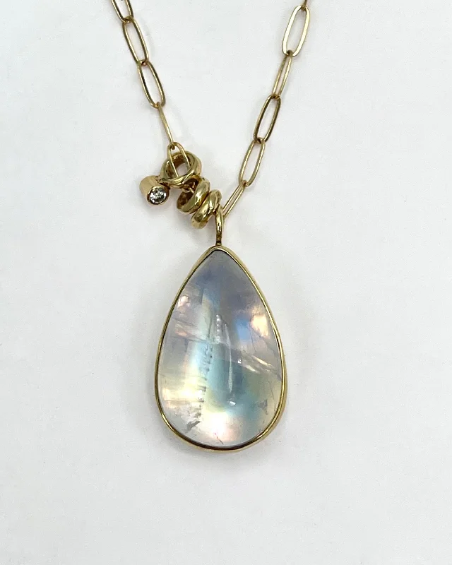 Jamie Joseph White Rainbow Moonstone Necklace