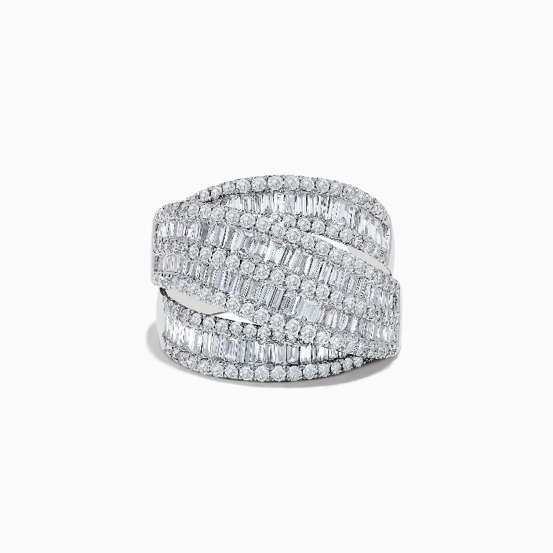 Classique 14K White Gold Diamond Crossover Ring