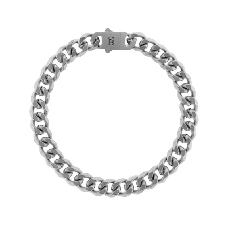 Matte Wide Curb Link Bracelet - "Valence Vic"