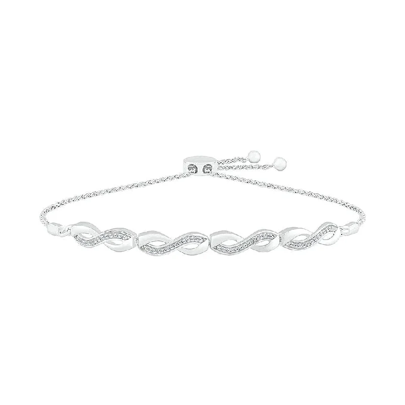 Diamond Infinity Bolo Bracelet with Diamonds