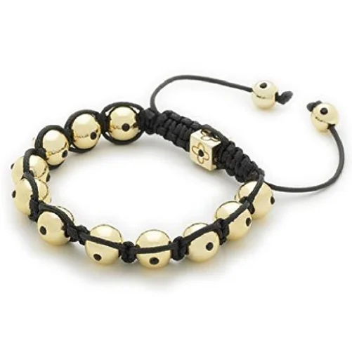 Designer Inspired 'Bellatrix' Gold Haematite Czech Crystal Disco Ball Bracelet