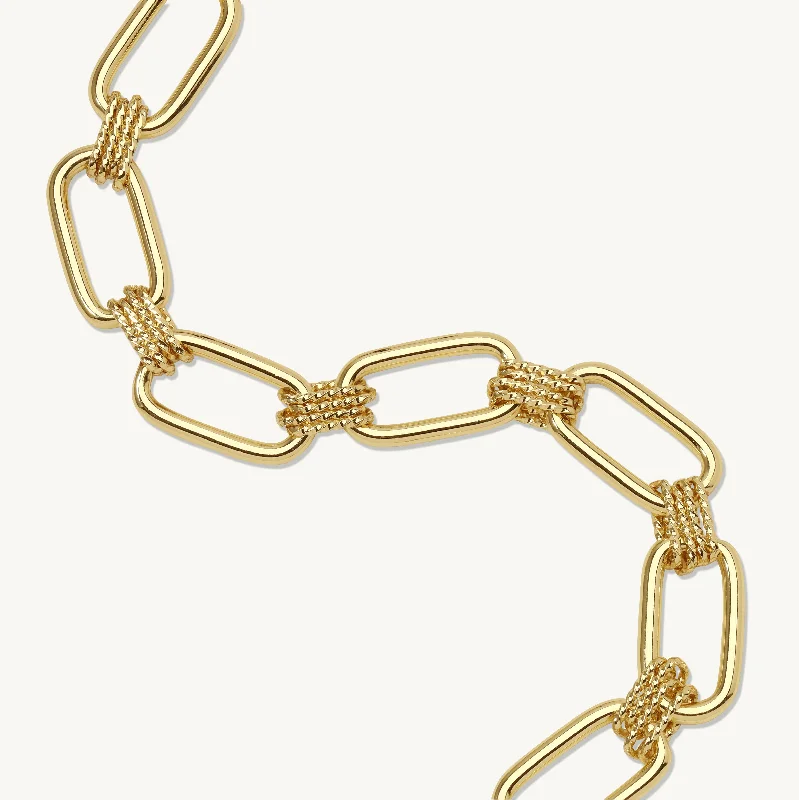 Fia Wide Paperclip Chain Bracelet