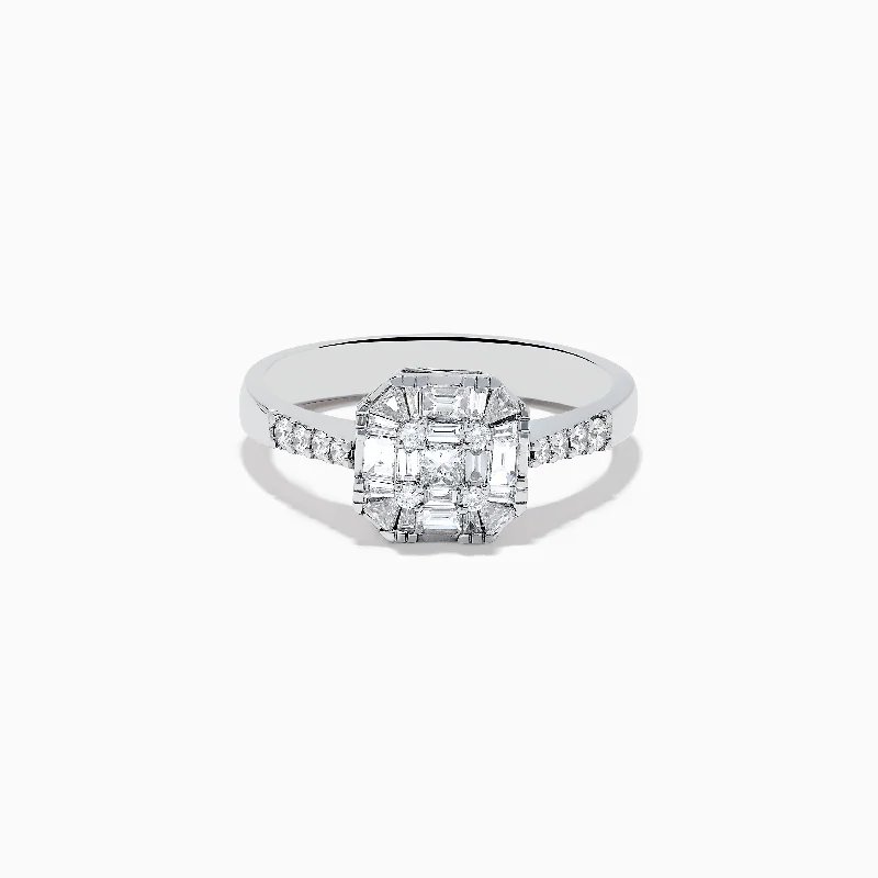 Classique 14K White Gold Diamond Ring