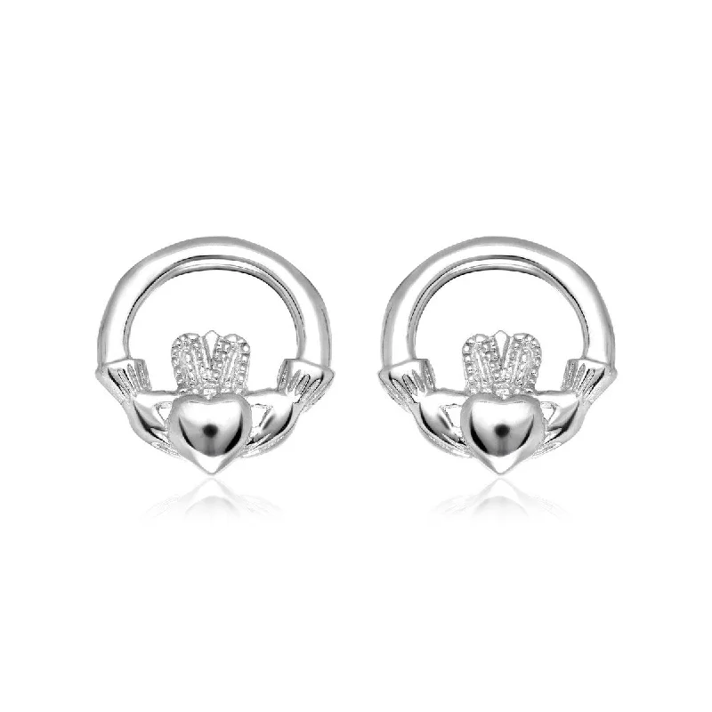 Sterling Silver Claddagh Earrings