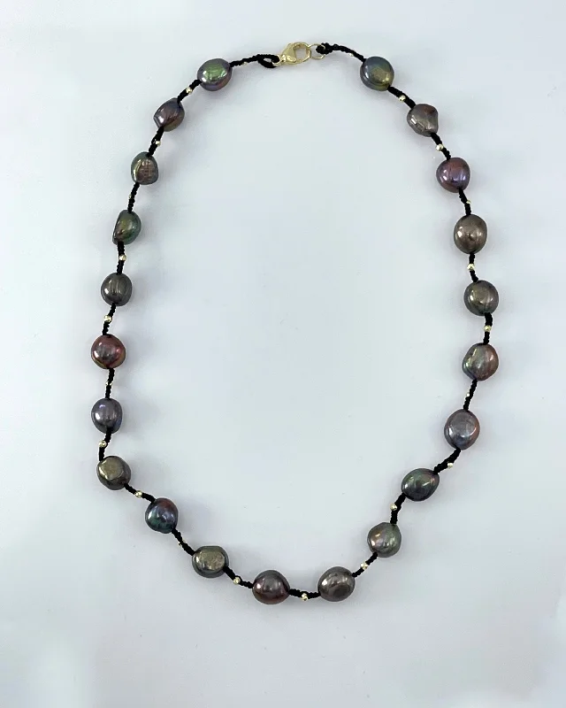 Danielle Welmond Peacock Pearl Necklace