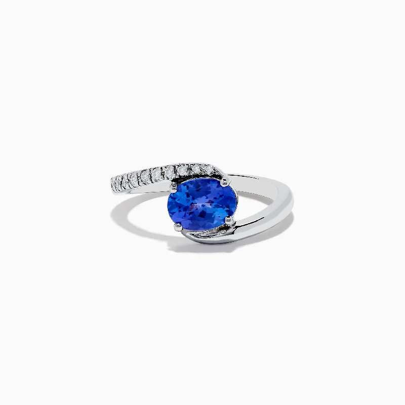 Nahla Siri 14K White Gold Tanzanite and Diamond Ring