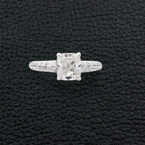 Cushion cut Diamond Engagement Ring