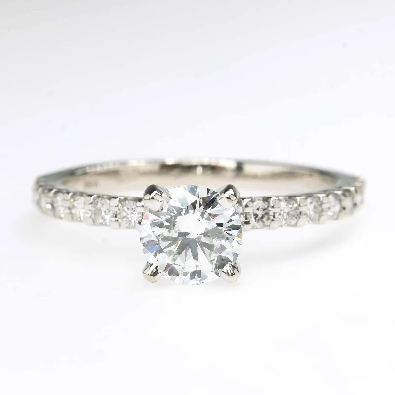 IGI 0.60ct I1/G Round Diamond Engagement Ring in 14K White Gold