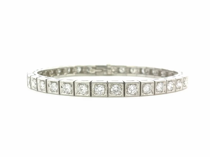 Sold Art Deco Diamond Tennis Bracelet